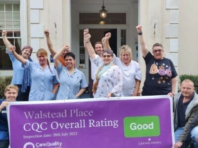 Walstead Place celebrates positive CQC inspection