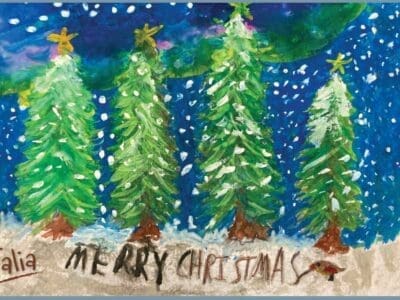 Local school pupil designs Home of Compassion Christmas card