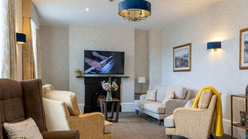 New lounge area at Beaumont Villa Care Home in Jersey August 2023