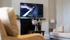 New lounge area at Beaumont Villa Care Home in Jersey August 2023