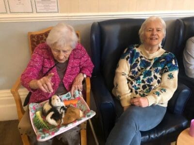 East Hill House enjoys regular pet therapy visits