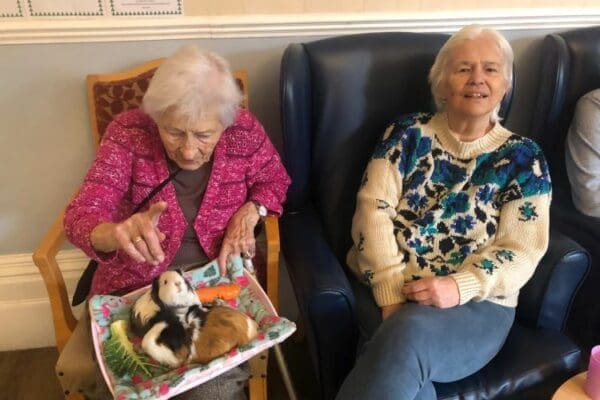 East Hill House enjoys regular pet therapy visits