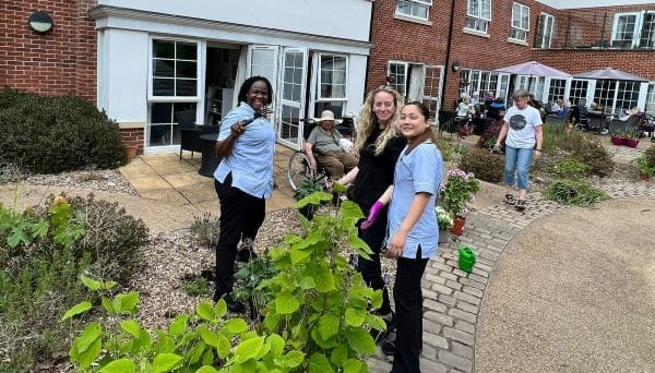 Kingsclear Care Home taking part in Aria in Bloom May 2023