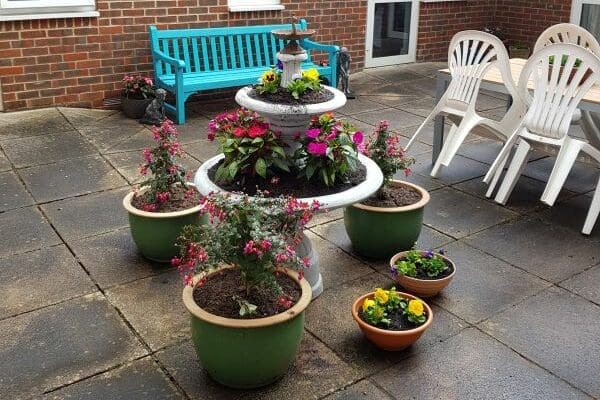 Courtyard transformation at Moorlands Nursing Home