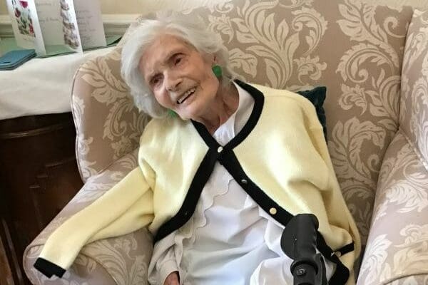 110-year-old Kathleen delighted to receive her first card from the King