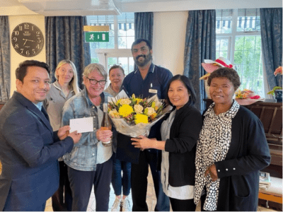 Long service award presented to Night Care Assistant