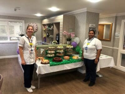 Belmont House enjoy coffee and cake for Macmillan