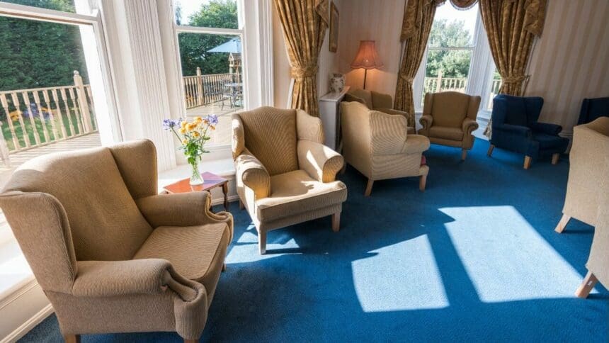 garden at East Hill House Residential Care Home in Liss GU33