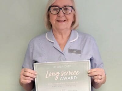 Care assistant celebrates remarkable 25 years at Ferfoot