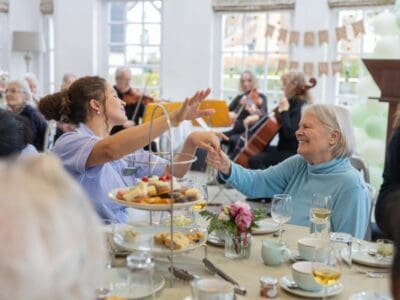 Newly named Thames View celebrates with tea party