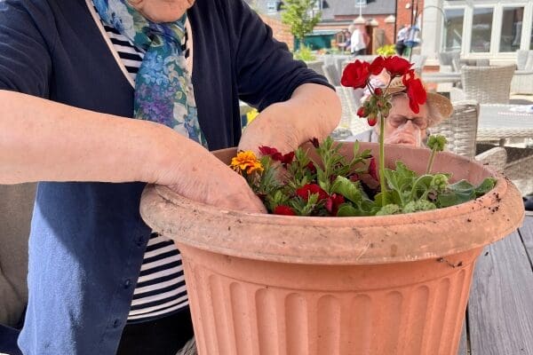 Brook House Care Home bursting with colour for Aria in Bloom