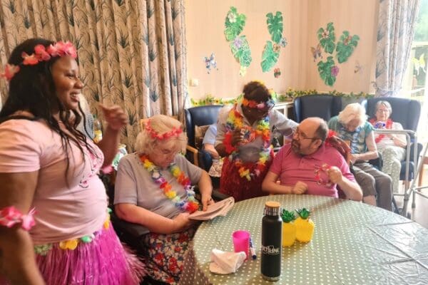 Hawaiian party at East Hill House