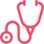 Stethoscope pink icon
